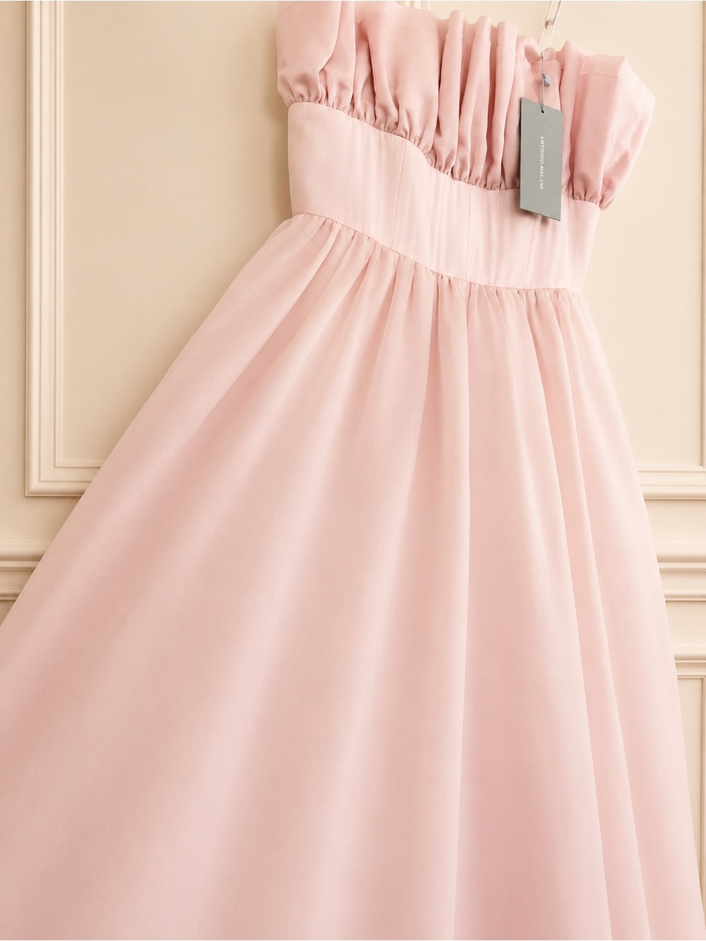 Antonio Melani Esperanza Strapless Maxi Dress Bubblegum Pink Size 4 - Picture 4 of 9